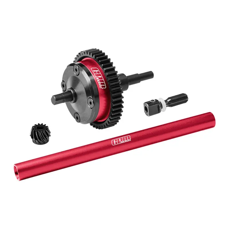 4140 Carbon Steel + 7075 Alloy Centre Complete Differential For Traxxas 1:16 Mini Maxx 4Wd 107154-1 / Mini Xrt Vxl-3S 108076-1 Monster Truck Upgrades - Red 1