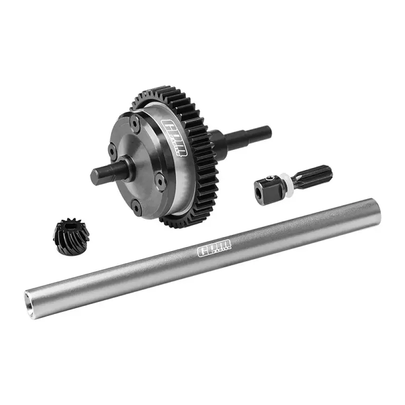 4140 Carbon Steel + 7075 Alloy Centre Complete Differential For Traxxas 1:16 Mini Maxx 4Wd 107154-1 / Mini Xrt Vxl-3S 108076-1 Monster Truck Upgrades - Silver 1