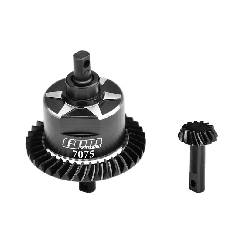 4140 Carbon Steel + 7075 Alloy Front Complete Differential For Traxxas 1:10 Slash 4X4 / Rustler Vxl / Slash Low-Cg / Hoss 3S / 1:8 Jato 4X4 Vxl / 1:7 Xo-01 Upgrade Parts - Black 1