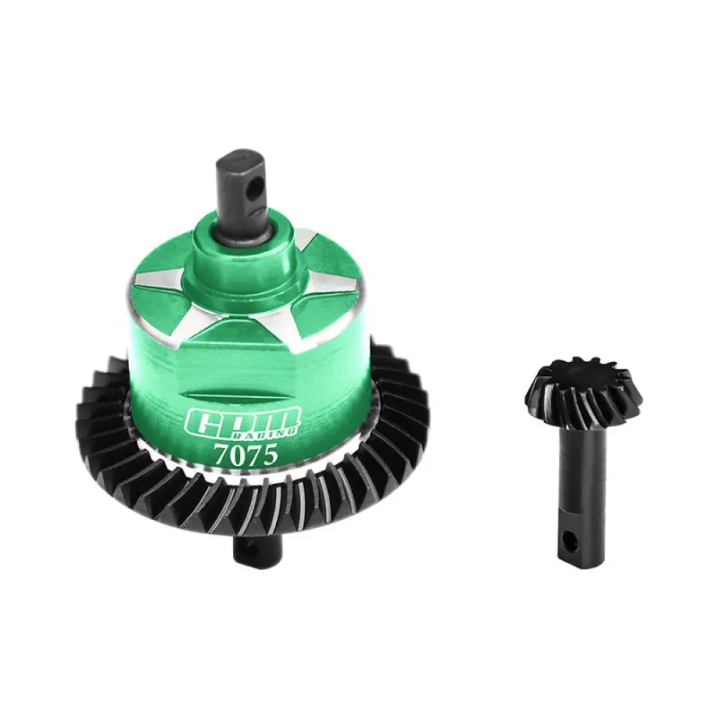 4140 Carbon Steel + 7075 Alloy Front Complete Differential For Traxxas 1:10 Slash 4X4 / Rustler Vxl / Slash Low-Cg / Hoss 3S / 1:8 Jato 4X4 Vxl / 1:7 Xo-01 Upgrade Parts - Green 1