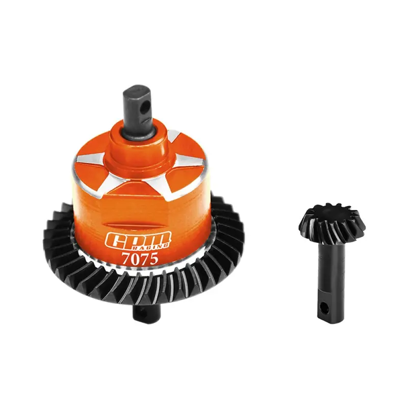 4140 Carbon Steel + 7075 Alloy Front Complete Differential For Traxxas 1:10 Slash 4X4 / Rustler Vxl / Slash Low-Cg / Hoss 3S / 1:8 Jato 4X4 Vxl / 1:7 Xo-01 Upgrade Parts- Orange 1