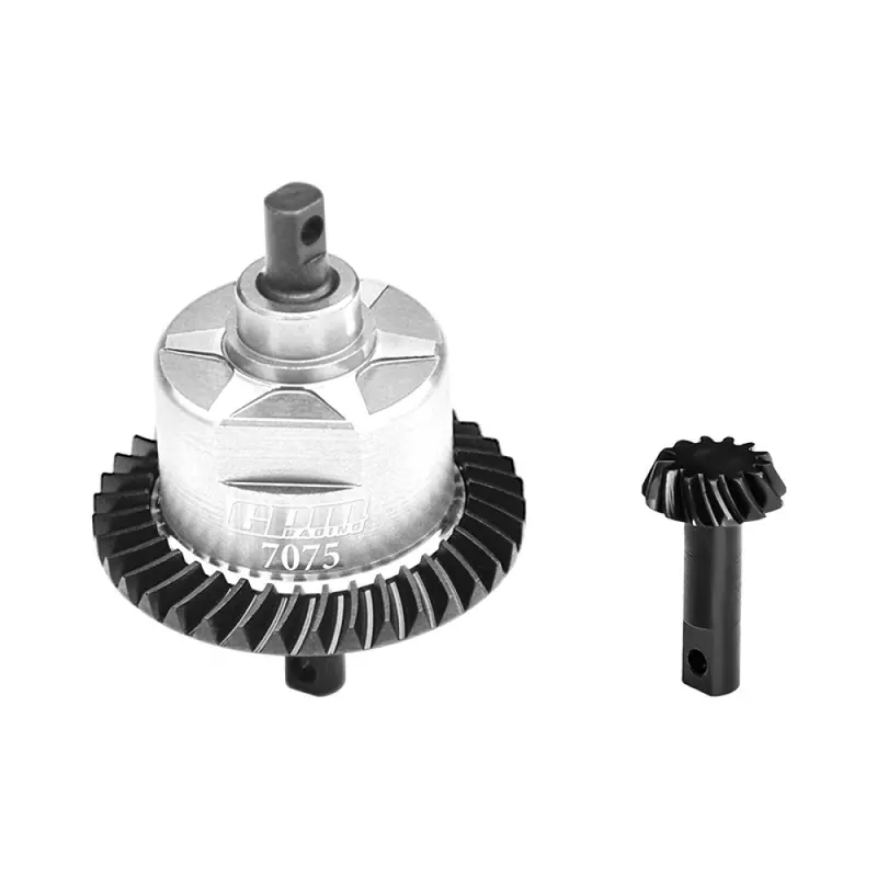 4140 Carbon Steel + 7075 Alloy Front Complete Differential For Traxxas 1:10 Slash 4X4 / Rustler Vxl / Slash Low-Cg / Hoss 3S / 1:8 Jato 4X4 Vxl / 1:7 Xo-01 Upgrade Parts - Silver 1