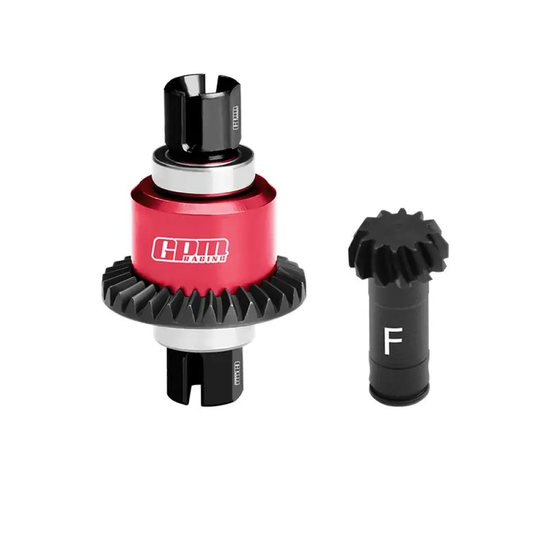 4140 Carbon Steel + 7075 Alloy Front Differential Gear Set 12/30T For Arrma 1:18 Granite Grom / 1:16 Mojave Grom / 1:14 Typhon Grom - Red 1