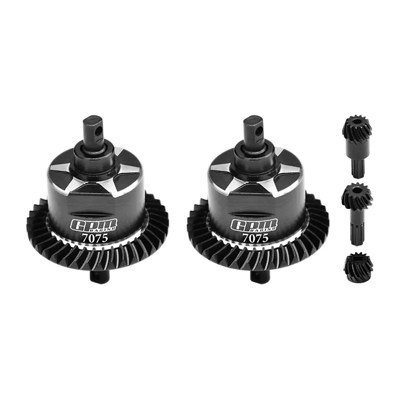 4140 Carbon Steel + 7075 Alloy Front & Rear Complete Differential For Traxxas 1:16 Mini Maxx 4Wd 107154-1 / Mini Xrt Vxl-3S 108076-1 Monster Truck Upgrades - Black 1