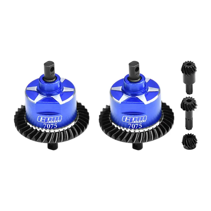 4140 Carbon Steel + 7075 Alloy Front & Rear Complete Differential For Traxxas 1:16 Mini Maxx 4Wd 107154-1 / Mini Xrt Vxl-3S 108076-1 Monster Truck Upgrades - Blue 1
