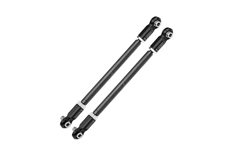 4140 Carbon Steel Adjustable Front Steering Rod With 7075 Alloy Ends For Traxxas 1:5 Xrt 8S-78086-4 / Xrt Ultimate 8S-78097-4 / X Maxx Widemaxx Kit #7895 Upgrades  - Black 1