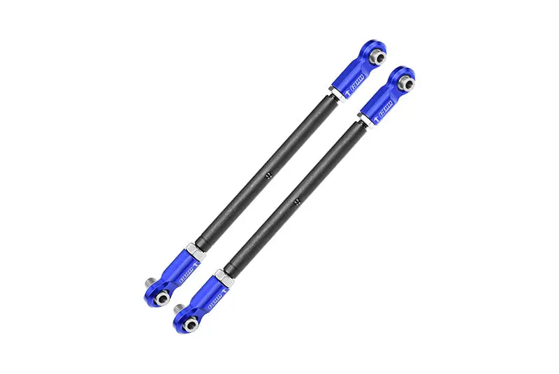 4140 Carbon Steel Adjustable Front Steering Rod With 7075 Alloy Ends For Traxxas 1:5 Xrt 8S-78086-4 / Xrt Ultimate 8S-78097-4 / X Maxx Widemaxx Kit #7895 Upgrades  - Blue 1