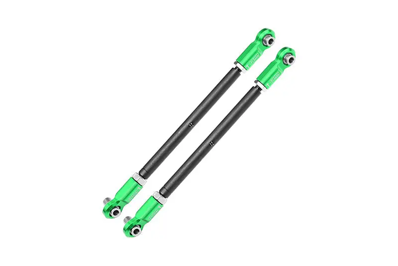 4140 Carbon Steel Adjustable Front Steering Rod With 7075 Alloy Ends For Traxxas 1:5 Xrt 8S-78086-4 / Xrt Ultimate 8S-78097-4 / X Maxx Widemaxx Kit #7895 Upgrades  - Green 1