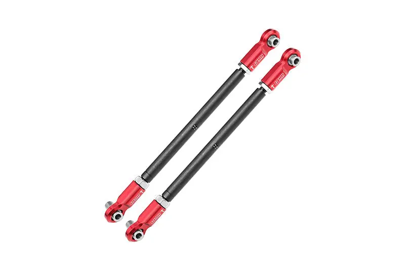4140 Carbon Steel Adjustable Front Steering Rod With 7075 Alloy Ends For Traxxas 1:5 Xrt 8S-78086-4 / Xrt Ultimate 8S-78097-4 / X Maxx Widemaxx Kit #7895 Upgrades  - Red 1