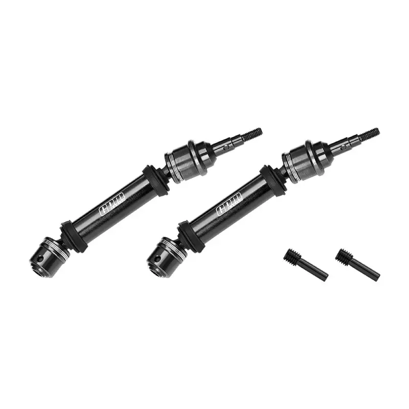 4140 Carbon Steel+ Aluminum 6061-T6 Alloy Front Cvd Drive Shaft For Traxxas 1/10 Ford Fiesta St Rally Vxl Upgrades - Black 1