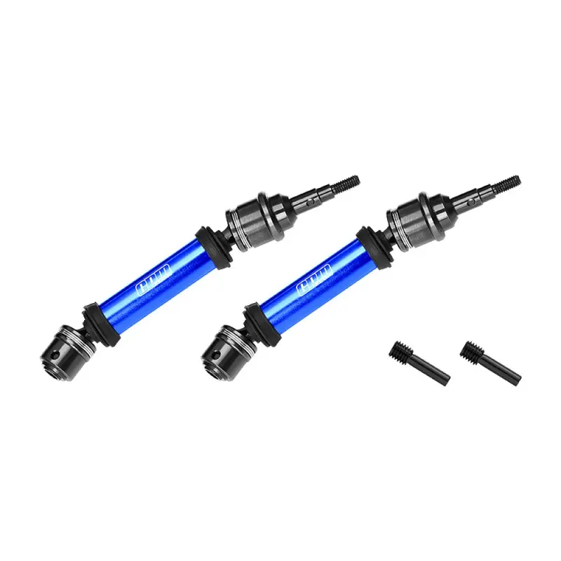 4140 Carbon Steel+ Aluminum 6061-T6 Alloy Front Cvd Drive Shaft For Traxxas 1/10 Ford Fiesta St Rally Vxl Upgrades - Blue 1