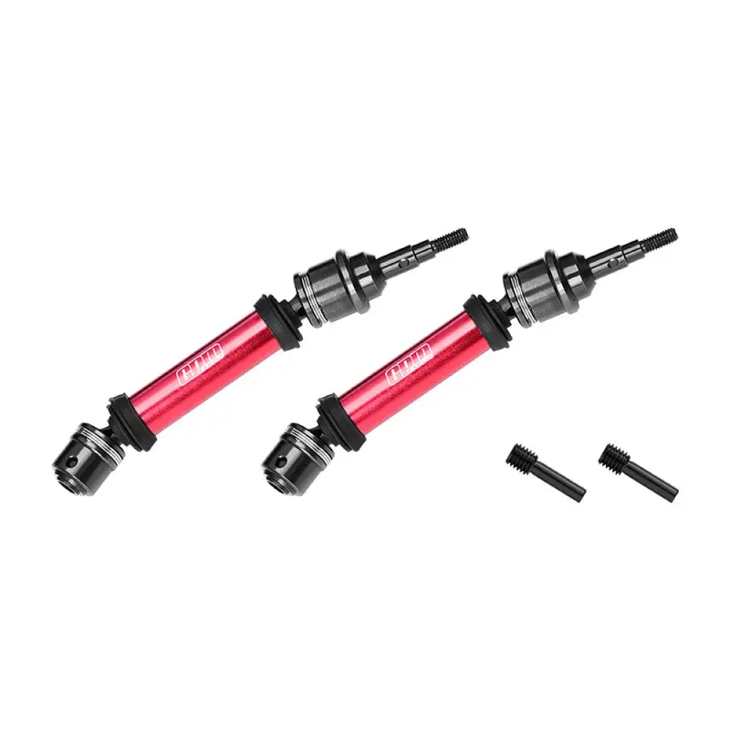 4140 Carbon Steel+ Aluminum 6061-T6 Alloy Front Cvd Drive Shaft For Traxxas 1/10 Ford Fiesta St Rally Vxl Upgrades - Red 1