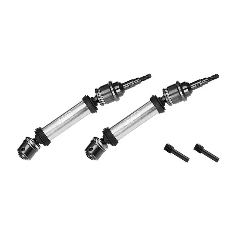 4140 Carbon Steel+ Aluminum 6061-T6 Alloy Front Cvd Drive Shaft For Traxxas 1/10 Ford Fiesta St Rally Vxl Upgrades - Silver 1