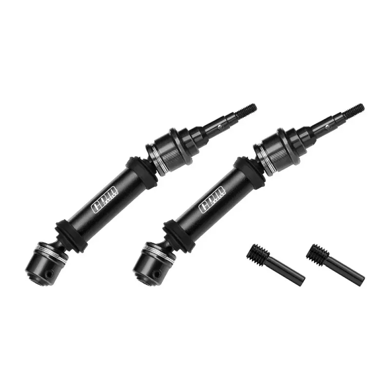 4140 Carbon Steel+ Aluminum 6061-T6 Alloy Rear Cvd Drive Shaft For Traxxas 1/10 Ford Fiesta St Rally Vxl Upgrades - Black 1
