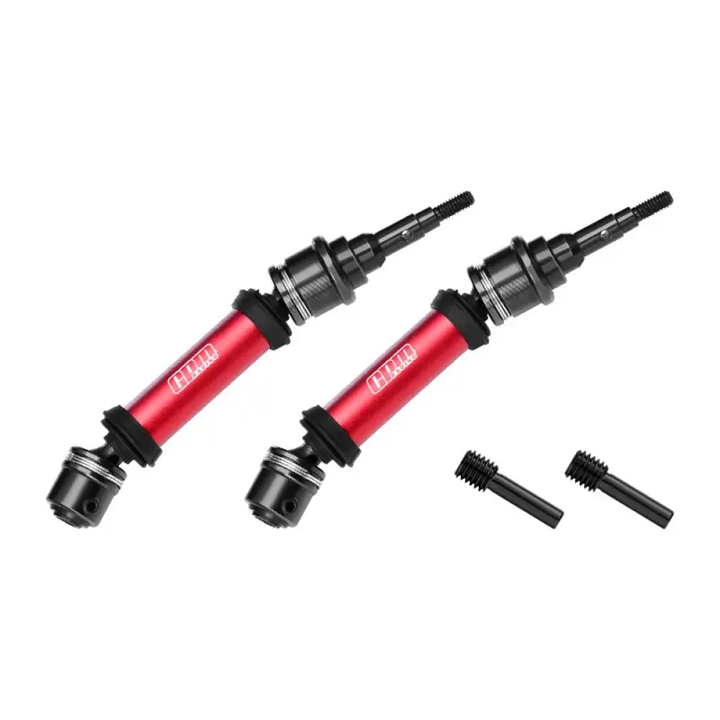 4140 Carbon Steel+ Aluminum 6061-T6 Alloy Rear Cvd Drive Shaft For Traxxas 1/10 Ford Fiesta St Rally Vxl Upgrades - Red 1