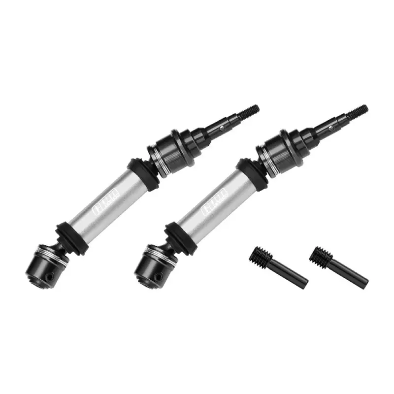 4140 Carbon Steel+ Aluminum 6061-T6 Alloy Rear Cvd Drive Shaft For Traxxas 1/10 Ford Fiesta St Rally Vxl Upgrades - Silver 1