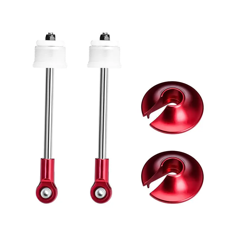 4140 Carbon Steel + Aluminum 6061-T6 Front Shock Absorber Shaft Core Kit For Arrma 1:5 Kraton 8S 4X4 / Kraton 8S Exb Brushless Speed Truck Upgrades - Red 1