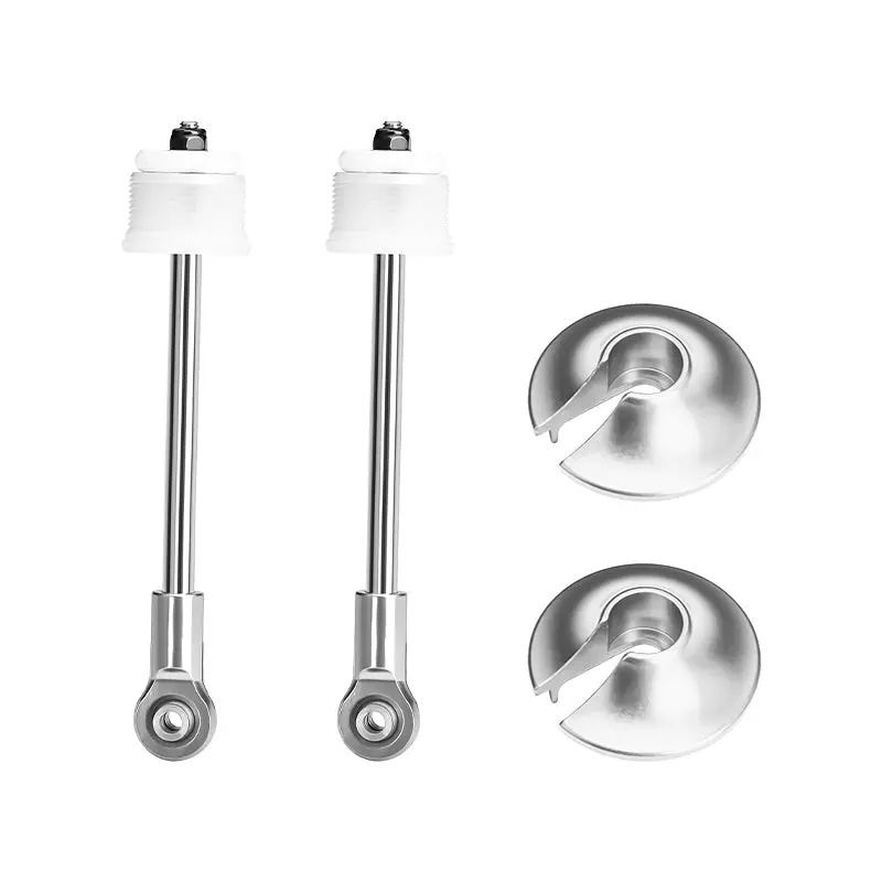 4140 Carbon Steel + Aluminum 6061-T6 Front Shock Absorber Shaft Core Kit For Arrma 1:5 Kraton 8S 4X4 / Kraton 8S Exb Brushless Speed Truck Upgrades - Silver 1