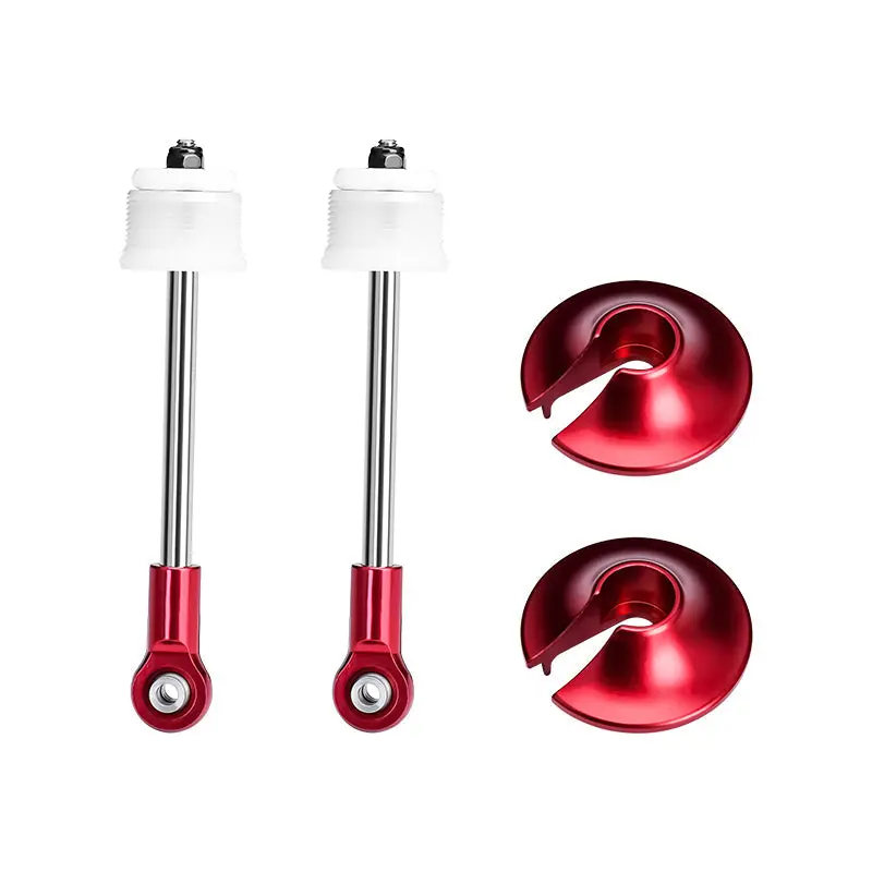 4140 Carbon Steel + Aluminum 6061-T6 Rear Shock Absorber Shaft Core Kit For Arrma 1:5 Kraton 8S Exb 4X4 Brushless Speed Truck / Outcast 8S Exb 4X4 Brushless Stunt Truck Upgrades - Red 1