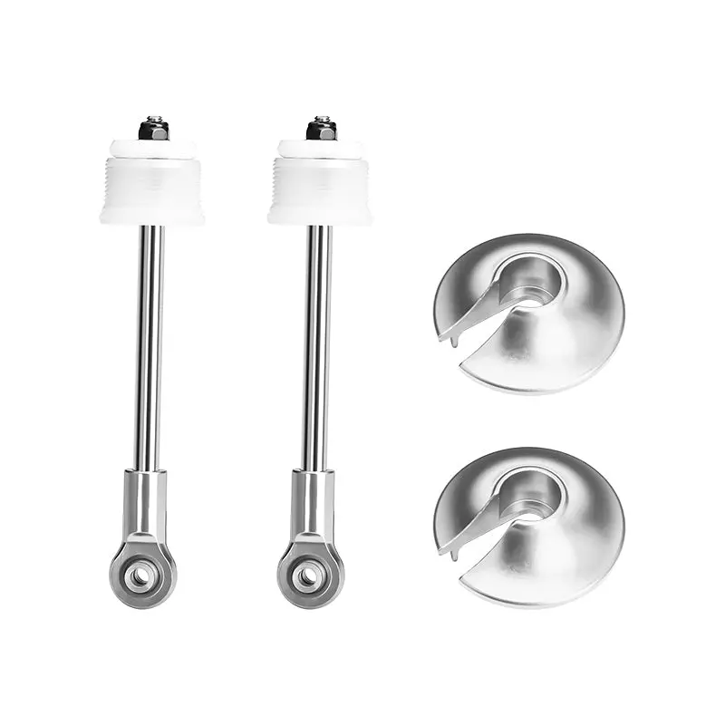 4140 Carbon Steel + Aluminum 6061-T6 Rear Shock Absorber Shaft Core Kit For Arrma 1:5 Kraton 8S Exb 4X4 Brushless Speed Truck / Outcast 8S Exb 4X4 Brushless Stunt Truck Upgrades - Silver 1