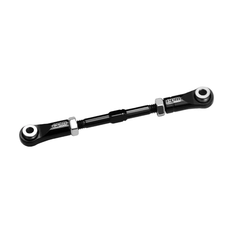 4140 Carbon Steel + Aluminum 7075-T6 Alloy Servo Steering Link Vanquish 1:10 H10 Optic Kit / Yokohama Rtr / Sparco Rtr Rock Crawler Upgrades - Black 1