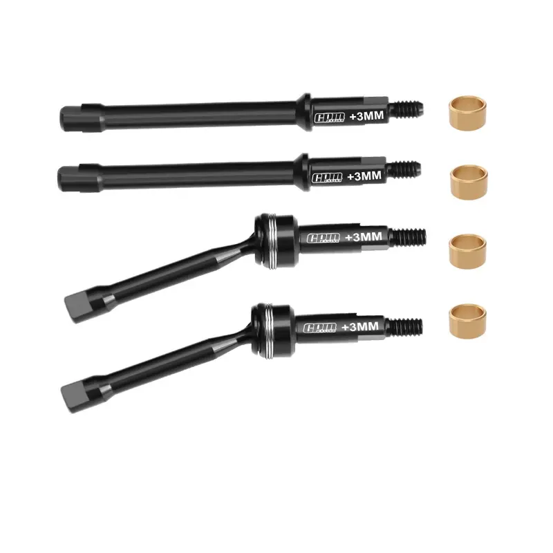 4140 Carbon Steel Front & Rear Drive Axles For Axial 1/30 Scx30 Ford Bronco Axi-2048 / Jeep Wrangler Axi-2261 / Chevrolet Axi-2260 Rock Crawler Upgrades 1