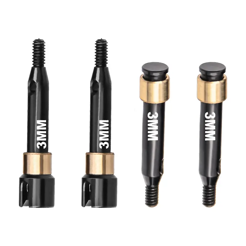 4140 Carbon Steel Front & Rear Drive Shafts (+3Mm Wide) For Losi 1:24 Micro-B 2Wd Buggy Rtr-Los00007 / 1:28 Micro-T 2S 2Wd Rtr Stadium Truck-Los-1392 Upgrades - Black 1