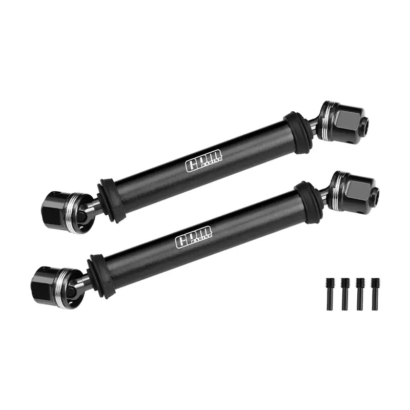 4140 Carbon Steel+Alloy 6061-T6 Center Cvd Drive Shaft For Vanquish 1:10 H10 Optic Kit / Yokohama Rtr / Sparco Rtr Rock Crawler Upgrades - Black 1