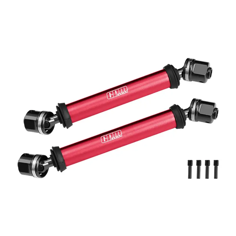4140 Carbon Steel+Alloy 6061-T6 Center Cvd Drive Shaft For Vanquish 1:10 H10 Optic Kit / Yokohama Rtr / Sparco Rtr Rock Crawler Upgrades - Red 1