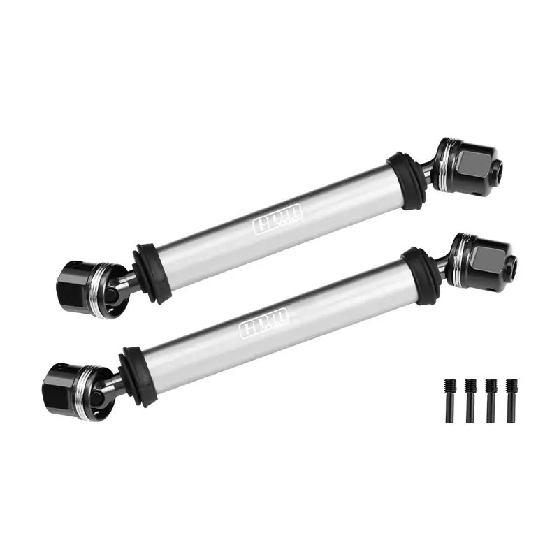 4140 Carbon Steel+Alloy 6061-T6 Center Cvd Drive Shaft For Vanquish 1:10 H10 Optic Kit / Yokohama Rtr / Sparco Rtr Rock Crawler Upgrades - Silver 1