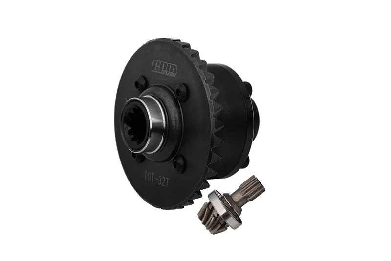 4140 Medium Carbon Steel + 7075 Alloy Rear Complete Differential Set For Traxxas 1:5 X Maxx 6S 8S / Xrt 8S / X Maxx Ultimate 8S / Xrt Ultimate 8S Monster Truck Upgrades - Black 1