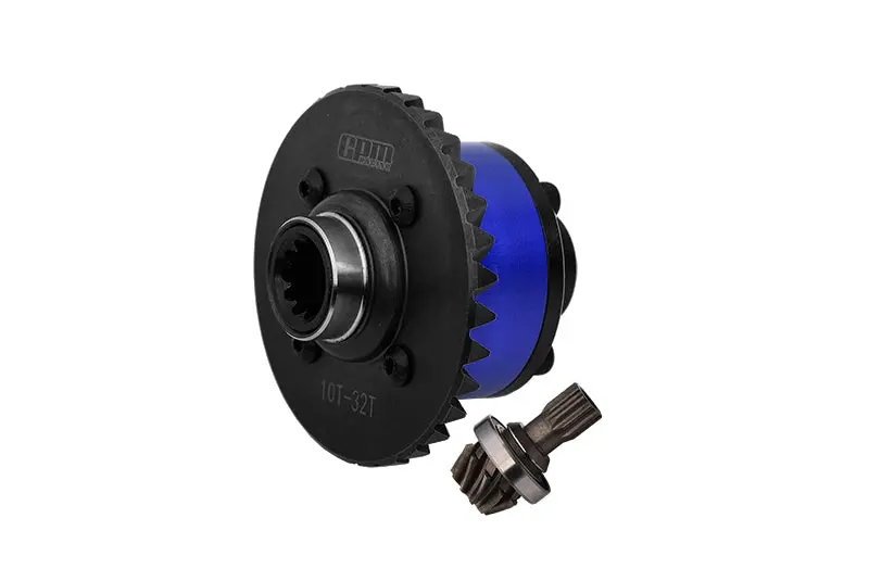 4140 Medium Carbon Steel + 7075 Alloy Rear Complete Differential Set For Traxxas 1:5 X Maxx 6S 8S / Xrt 8S / X Maxx Ultimate 8S / Xrt Ultimate 8S Monster Truck Upgrades - Blue 1