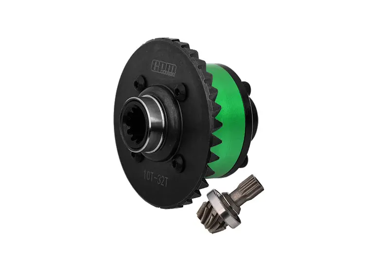 4140 Medium Carbon Steel + 7075 Alloy Rear Complete Differential Set For Traxxas 1:5 X Maxx 6S 8S / Xrt 8S / X Maxx Ultimate 8S / Xrt Ultimate 8S Monster Truck Upgrades - Green 1
