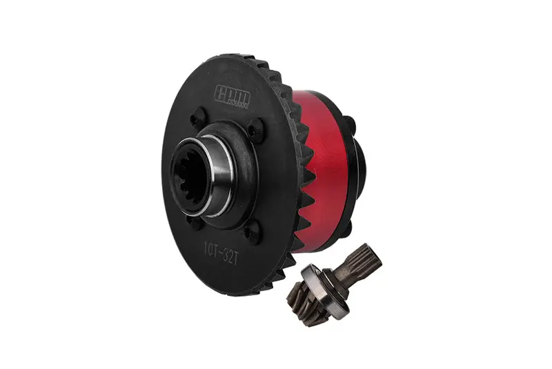 4140 Medium Carbon Steel + 7075 Alloy Rear Complete Differential Set For Traxxas 1:5 X Maxx 6S 8S / Xrt 8S / X Maxx Ultimate 8S / Xrt Ultimate 8S Monster Truck Upgrades - Red 1