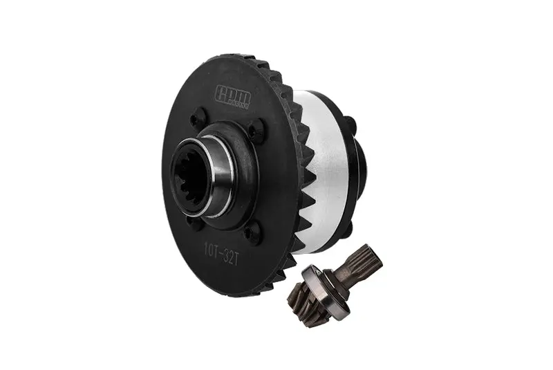 4140 Medium Carbon Steel + 7075 Alloy Rear Complete Differential Set For Traxxas 1:5 X Maxx 6S 8S / Xrt 8S / X Maxx Ultimate 8S / Xrt Ultimate 8S Monster Truck Upgrades - Silver 1