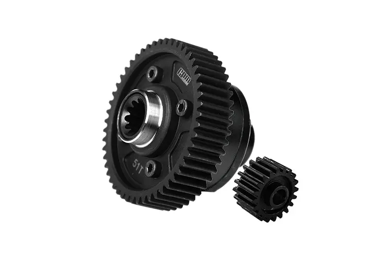 4140 Medium Carbon Steel + 7075 Aluminum Alloy Center Complete Differential For Traxxas 1:5 X Maxx 6S 8S / Xrt 8S / X Maxx Ultimate 8S / Xrt Ultimate 8S Monster Truck Upgrades - Black 1