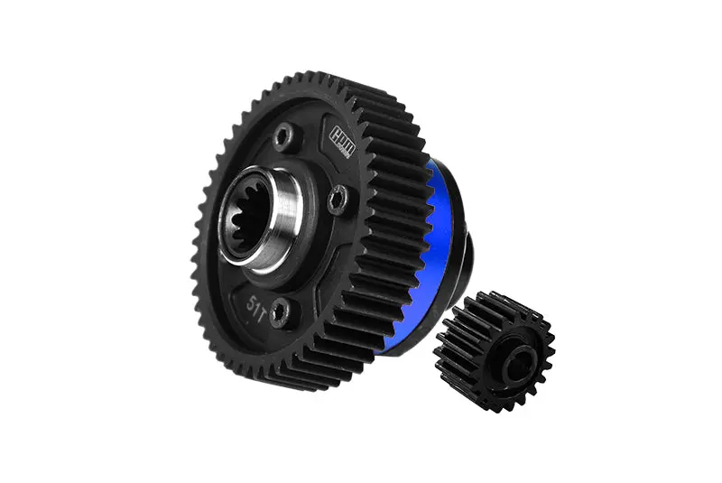 4140 Medium Carbon Steel + 7075 Aluminum Alloy Center Complete Differential For Traxxas 1:5 X Maxx 6S 8S / Xrt 8S / X Maxx Ultimate 8S / Xrt Ultimate 8S Monster Truck Upgrades - Blue 1