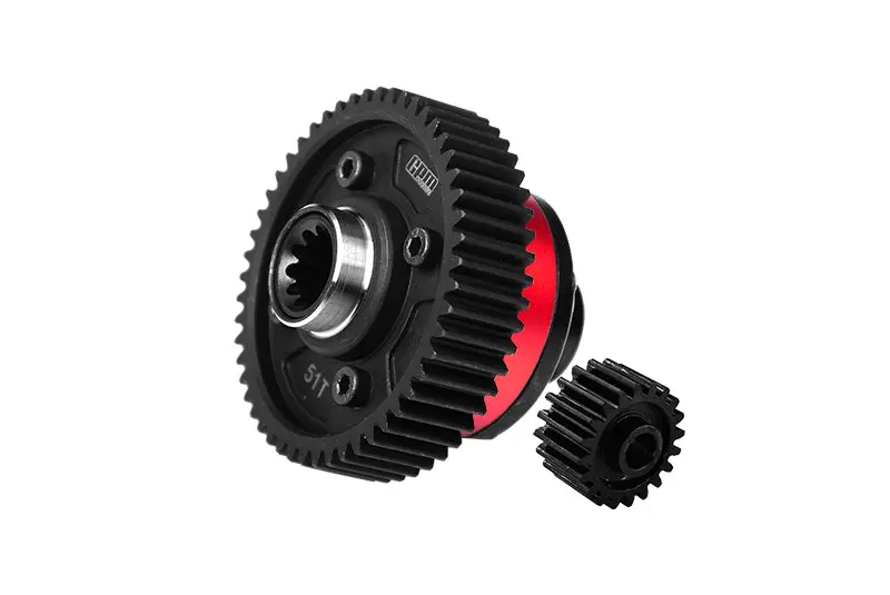 4140 Medium Carbon Steel + 7075 Aluminum Alloy Center Complete Differential For Traxxas 1:5 X Maxx 6S 8S / Xrt 8S / X Maxx Ultimate 8S / Xrt Ultimate 8S Monster Truck Upgrades - Red 1