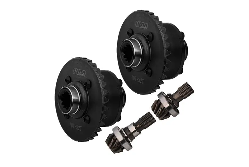4140 Medium Carbon Steel + 7075 Aluminum Alloy Front & Rear Complete Differential For Traxxas 1:5 X Maxx 6S 8S / Xrt 8S / X Maxx Ultimate 8S / Xrt Ultimate 8S Monster Truck Upgrades - Black 1