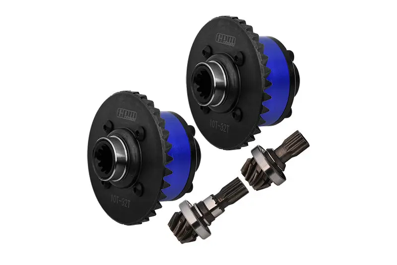 4140 Medium Carbon Steel + 7075 Aluminum Alloy Front & Rear Complete Differential For Traxxas 1:5 X Maxx 6S 8S / Xrt 8S / X Maxx Ultimate 8S / Xrt Ultimate 8S Monster Truck Upgrades - Blue 1