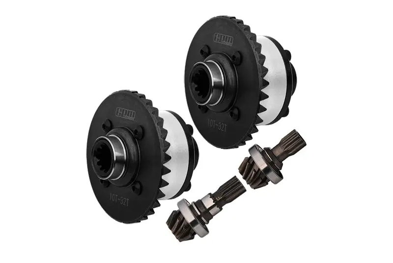 4140 Medium Carbon Steel + 7075 Aluminum Alloy Front & Rear Complete Differential For Traxxas 1:5 X Maxx 6S 8S / Xrt 8S / X Maxx Ultimate 8S / Xrt Ultimate 8S Monster Truck Upgrades - Silver 1