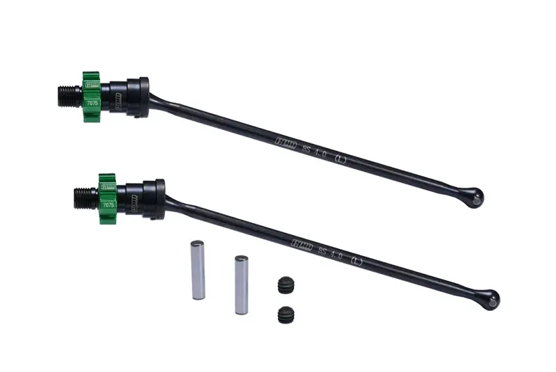 4140 Medium Carbon Steel Front Or Rear Driveshaft With 7075 Alloy Hex For Traxxas 1:5 Xrt 8S 78086-4 / Xrt Ultimate 8S 78097-4 / X Maxx Ultimate 8S 77097-4 / X Maxx 8S Widemaxx #7895 Upgrades - Green 1