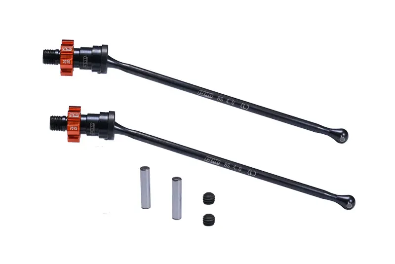 4140 Medium Carbon Steel Front Or Rear Driveshaft With 7075 Alloy Hex For Traxxas 1:5 Xrt 8S 78086-4 / Xrt Ultimate 8S 78097-4 / X Maxx Ultimate 8S 77097-4 / X Maxx 8S Widemaxx #7895 Upgrades - Orange 1