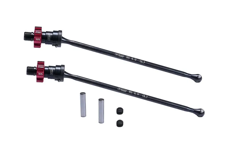 4140 Medium Carbon Steel Front Or Rear Driveshaft With 7075 Alloy Hex For Traxxas 1:5 Xrt 8S 78086-4 / Xrt Ultimate 8S 78097-4 / X Maxx Ultimate 8S 77097-4 / X Maxx 8S Widemaxx #7895 Upgrades - Red 1