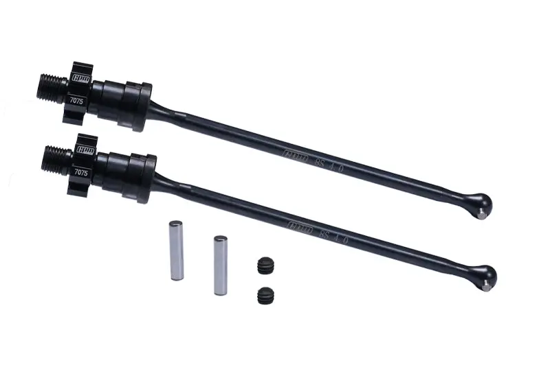 4140 Medium Carbon Steel Front Or Rear Driveshaft With 7075 Aluminium Alloy Hex For Traxxas 1:5 X Maxx 8S 77086-4 / X Maxx Ultimate 8S 77097-4 / 1:6 Sand Car 8S 109076-4 Upgrades - Black 1