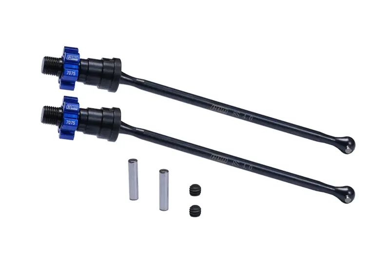 4140 Medium Carbon Steel Front Or Rear Driveshaft With 7075 Aluminium Alloy Hex For Traxxas 1:5 X Maxx 8S 77086-4 / X Maxx Ultimate 8S 77097-4 / 1:6 Sand Car 8S 109076-4 Upgrades - Blue 1