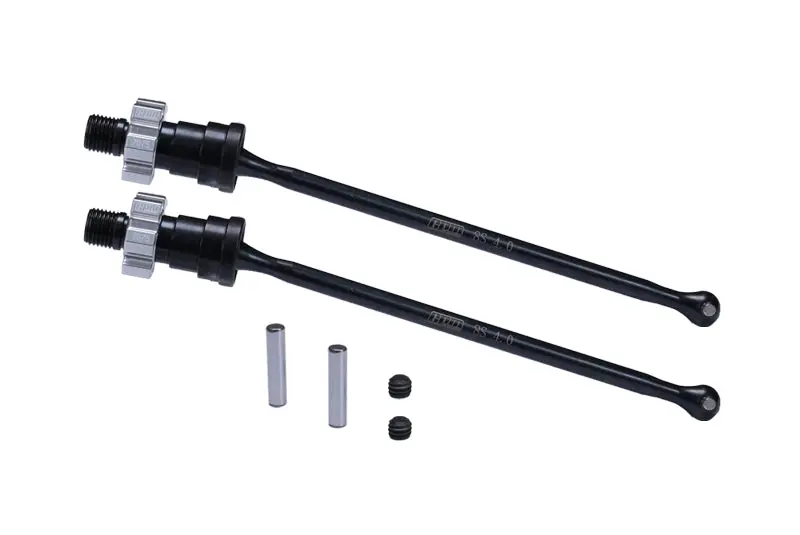 4140 Medium Carbon Steel Front Or Rear Driveshaft With 7075 Aluminium Alloy Hex For Traxxas 1:5 X Maxx 8S 77086-4 / X Maxx Ultimate 8S 77097-4 / 1:6 Sand Car 8S 109076-4 Upgrades - Silver 1