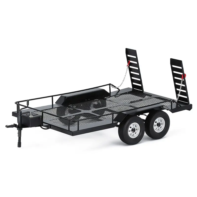 465*290Mm Metal Trailer For 1/10 Rc Car Crawler Axial Scx10 90046 Axi03007 Traxxas Trx-4 Redcat Gen8 - 1 Set 1