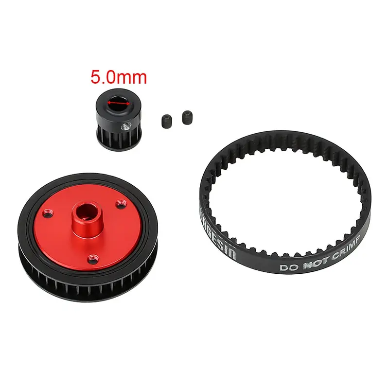 5.0Mm Belt Drive Transmission Gears System For 1/10 Rc Car Crawler Axial Scx10 & Scx10 Ii 90046 Upgrade Parts - Black 1