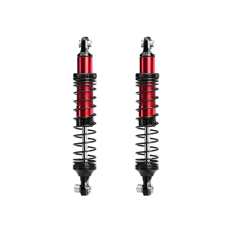 6061-T6 Alloy Front Or Rear Adjustable 89Mm Shock Set For Vanquish 1:10 H10 Optic / Yokohama / Sparco Rock Crawler Upgrades - Red 1